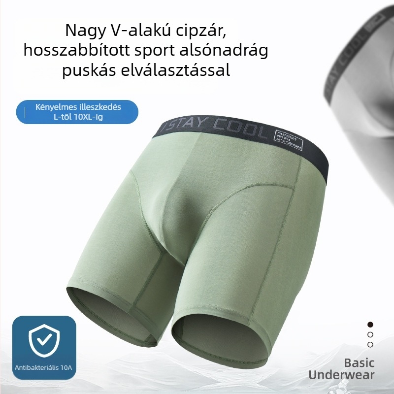 Férfi sportos boxeralsó Modal 60S, hosszított kivitel, antibakteriális, lélegző, különálló ágyék terület