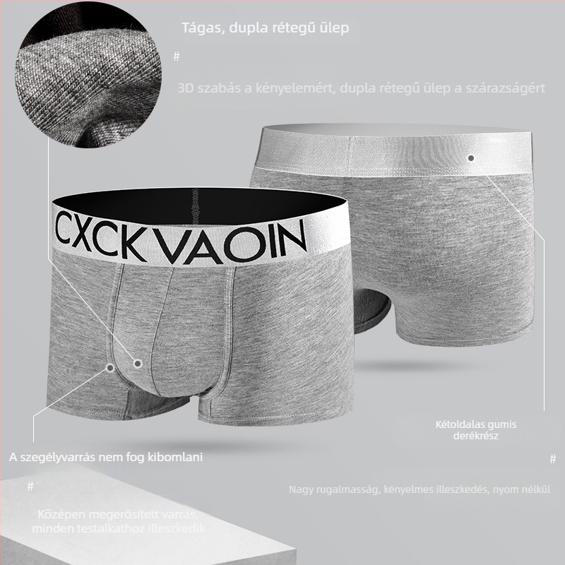 Modal férfi boxer brief, középmagas derekú, kényelmes és lélegző, ágyéktáji bélés regenerált cellulóz rostból