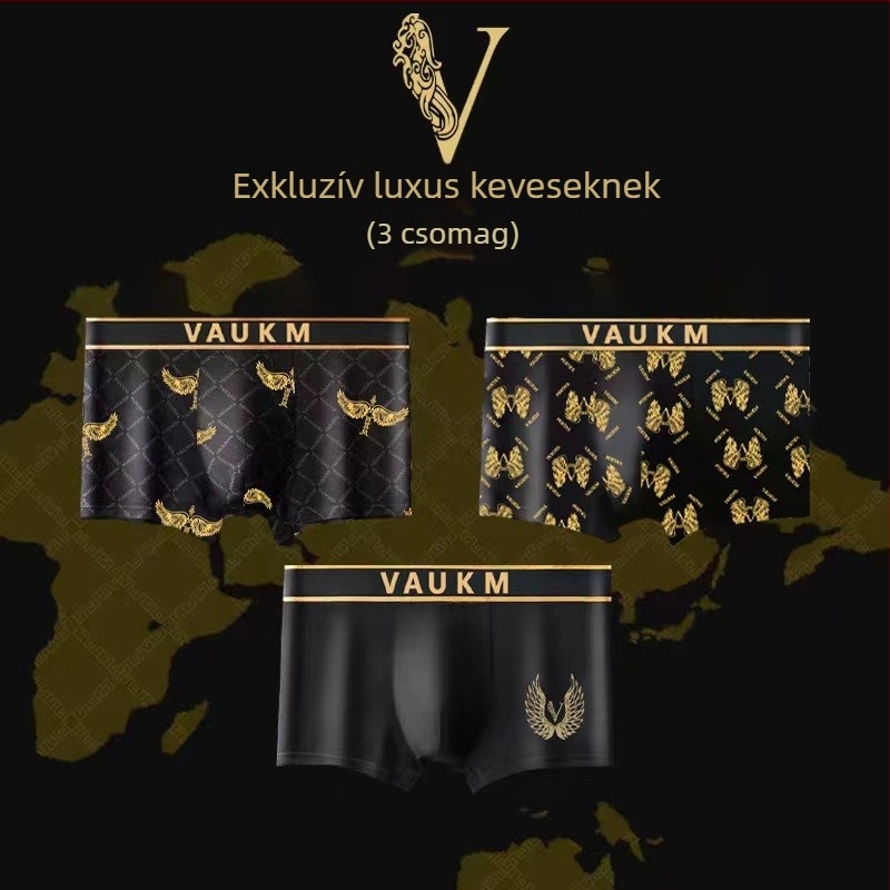 Prémium férfi boxer brief négy mágnessel, meleg belső rész, rugalmas, nagy méret, mintás, ajándékdobozban
