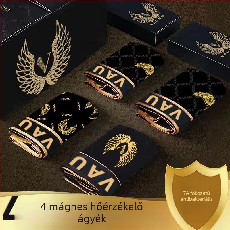 Prémium férfi boxer brief négy mágnessel, meleg belső rész, rugalmas, nagy méret, mintás, ajándékdobozban