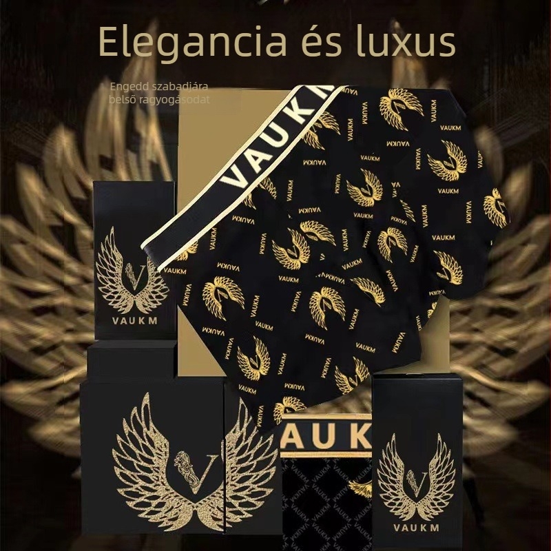 Prémium férfi boxer brief négy mágnessel, meleg belső rész, rugalmas, nagy méret, mintás, ajándékdobozban
