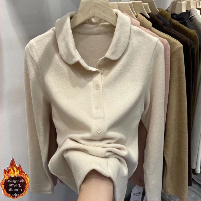 Szatén ing polo gallérrel, laza szabás, 3D mintázat, tavasz 2025 kiadás