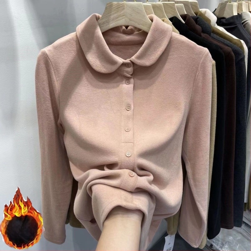 Szatén ing polo gallérrel, laza szabás, 3D mintázat, tavasz 2025 kiadás