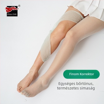 Zöld, vékony női harisnyanadrág nyárra, anti-snag, átlátszó felület, bőrtónus hatás