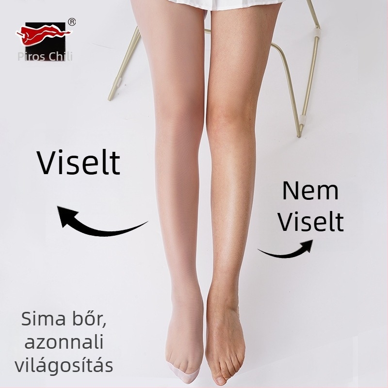 Zöld, vékony női harisnyanadrág nyárra, anti-snag, átlátszó felület, bőrtónus hatás