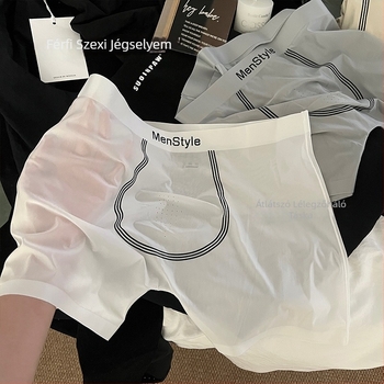 Férfi nylon boxeralsó antibakteriális, légáteresztő, gyorsan száradó, középmagas derekú