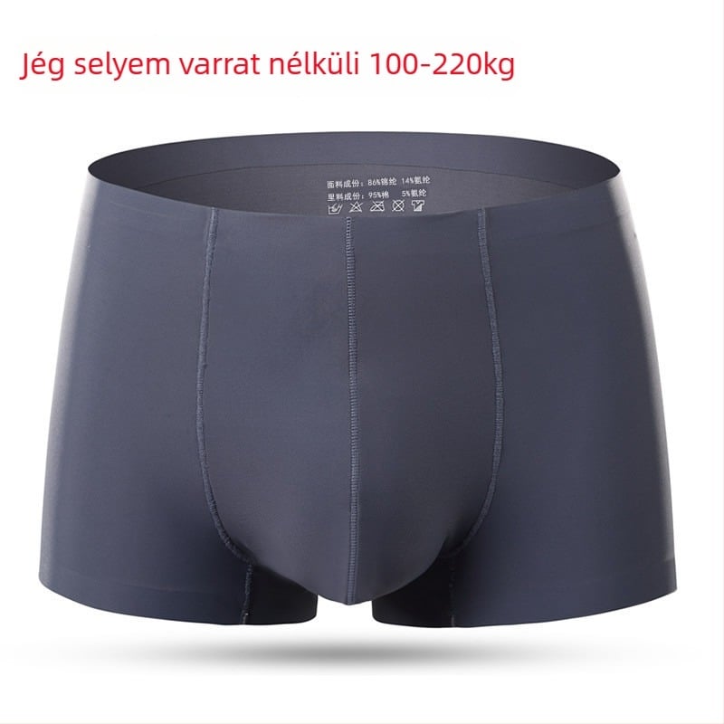 Plusz méretű férfi alsó, seamless, jégselyem anyagból, légáteresztő, nyárra, egyszínű