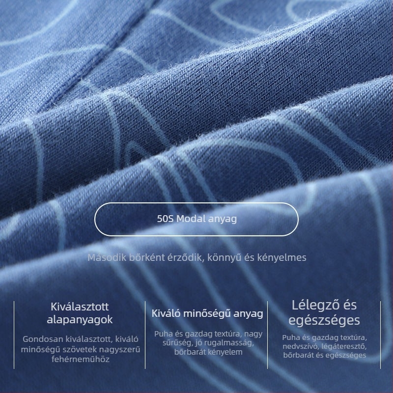 Modal férfi boxer briefs antibakteriális ágyékkal, plusz méret, divatos, jégselyem érzet