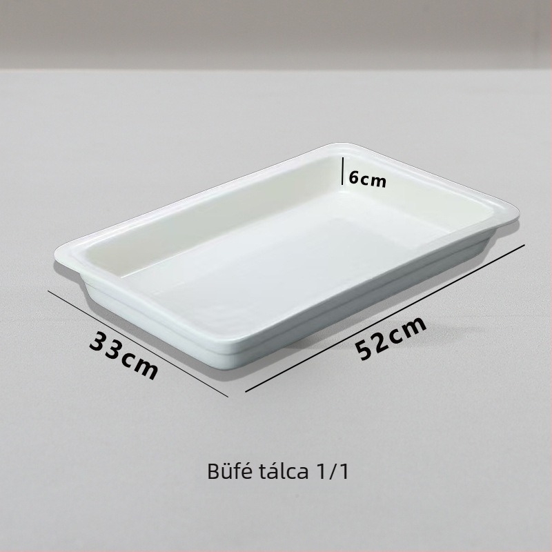 Kör alakú kerámia adagoló tál szállodai büféhez, underglaze felülettel, mikrohullámú sütő nem alkalmas