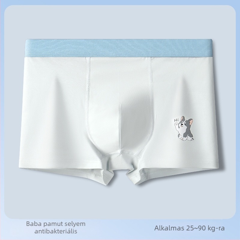 Cool Man tinédzser fiúk pamut boxer briefs, nagy méret, lélegző és antibakteriális