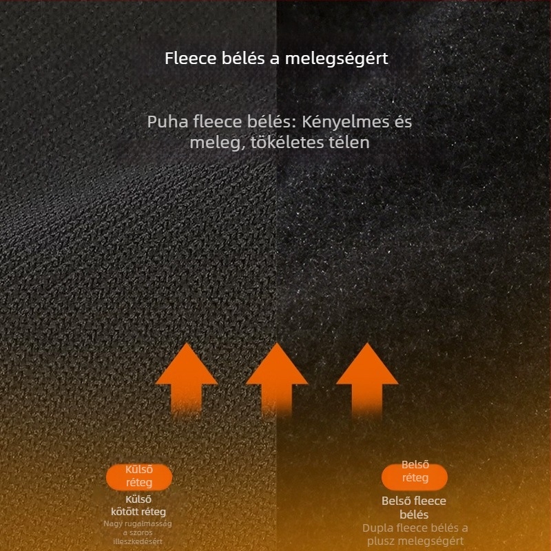 2026 őszi-téli női gyapjú leggings meleg fleece-béléssel, egyszínű