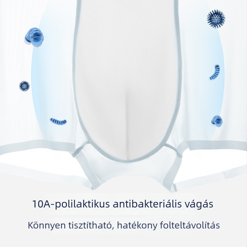 Férfi boxeralsó, Ice Silk és Nylon keverék; ágyék rész polilaktikus savval bélelt; középmagas derék; lélegző, gyorsan száradó, antibakteriális