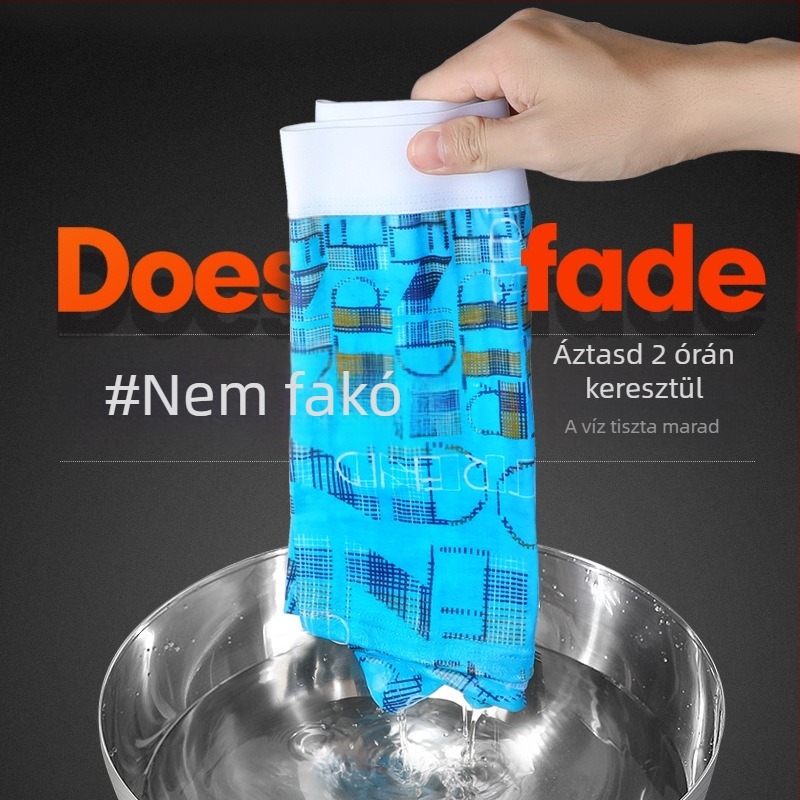 Férfi pamut boxer rövidnadrág – lélegző, laza szabású középmagas derék, kötött anyag, 90–95% pamut, absztrakt minta
