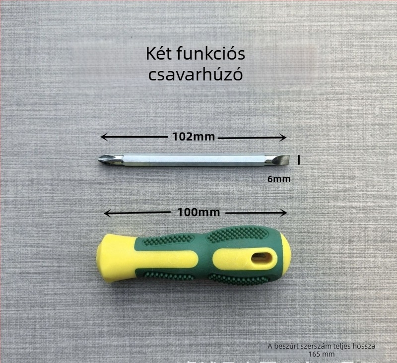 Xiongfeng mágneses csavarhúzó 45# acélból, keresztes és lapos fejű, kettős végű