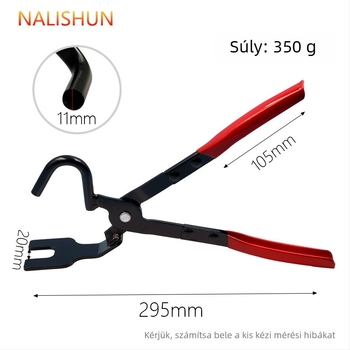 Autó kipufogórendszerhez készült fogó – acél, 350 g, gumi alátét eltávolítása, csipesz eltávolítása, kipufogó függesztő eltávolítása