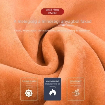 Férfi őszi–téli arany bársonnyal bélelt termoszett, dupla rétegű felső és alsó