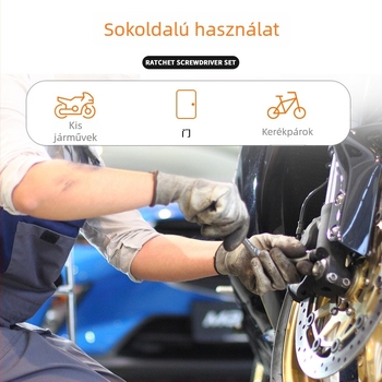 38-in-1 többfunkciós racsnis kulcs és csavarhúzó készlet, króm-vanádium acélból, gépjavításokra