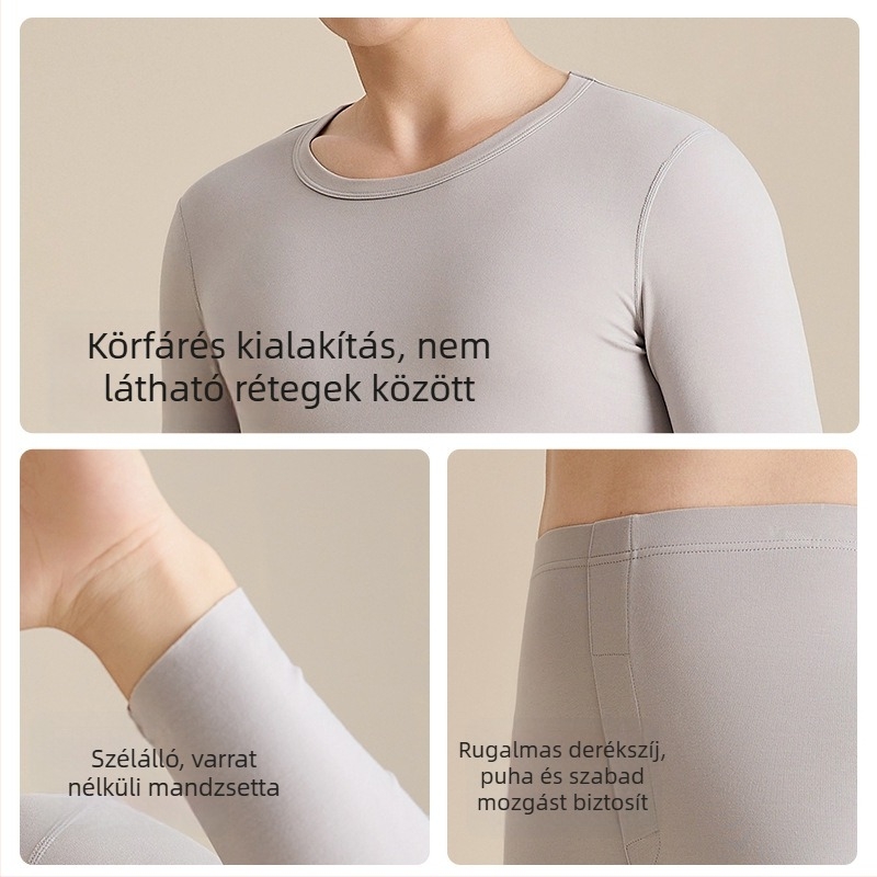 Férfi termikus alsóruha készlet – Modal, antibakteriális, antistatikus, varrat nélküli, 201–250 g/m2