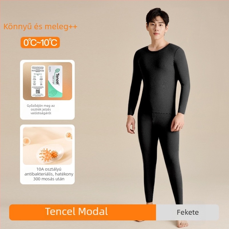 Férfi termikus alsóruha készlet – Modal, antibakteriális, antistatikus, varrat nélküli, 201–250 g/m2