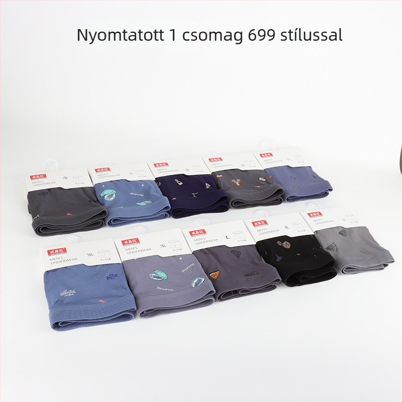 Inch Wolf férfi modal boxeralsó, középmagas derekú, lélegző kötött anyag, mintázattal