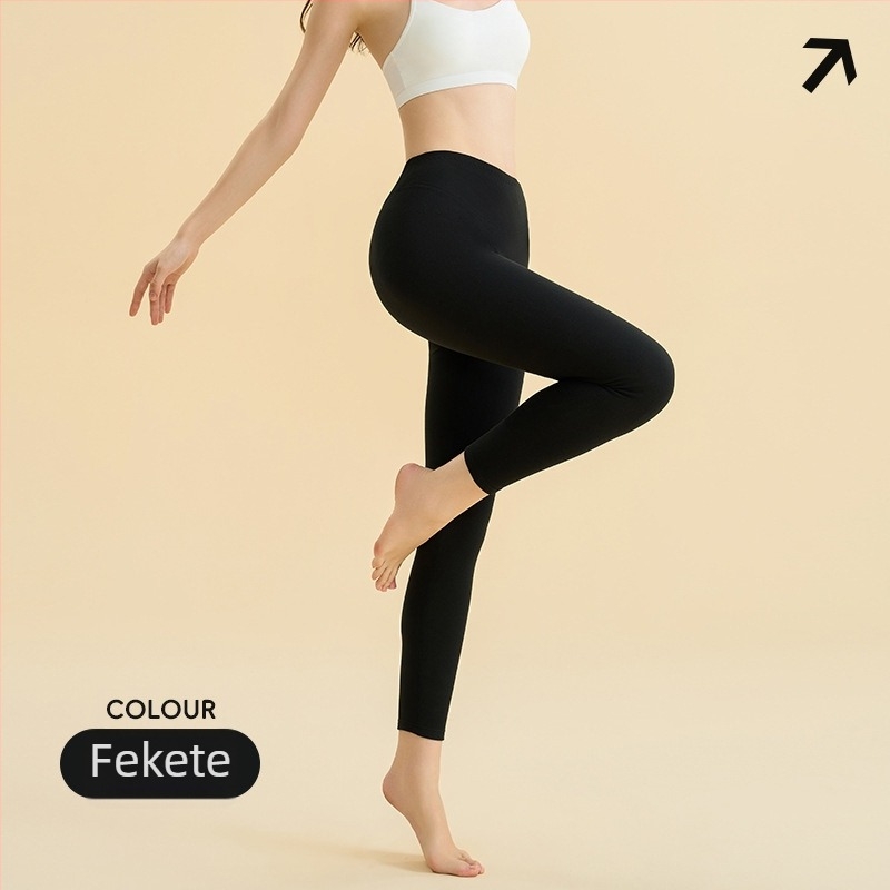 Női őszi-téli termoszálas leggings, könnyű, magas derékkal, szorosan illeszkedő, alapréteg