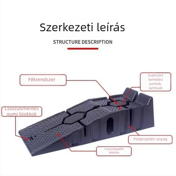 Csúszásmentes műanyag autókarbantartási rámpa olajcseréhez | Univerzális használat | Anyag: műanyag