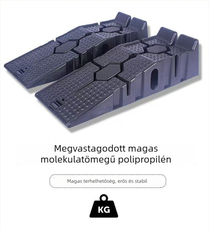Csúszásmentes műanyag autókarbantartási rámpa olajcseréhez | Univerzális használat | Anyag: műanyag