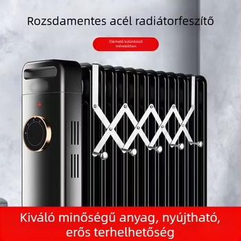 Rozsdamentes acél radiátorra szerelhető kihúzható akasztó, korrózió- és magas hőmérséklet-álló, teherbíró, szerelés nélkül