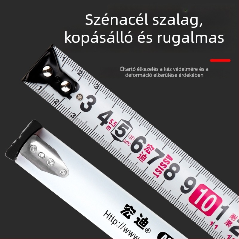 Hongdi mérőszalag, kopásálló, nagy pontosságú, vízálló, tartós acél vonalzó