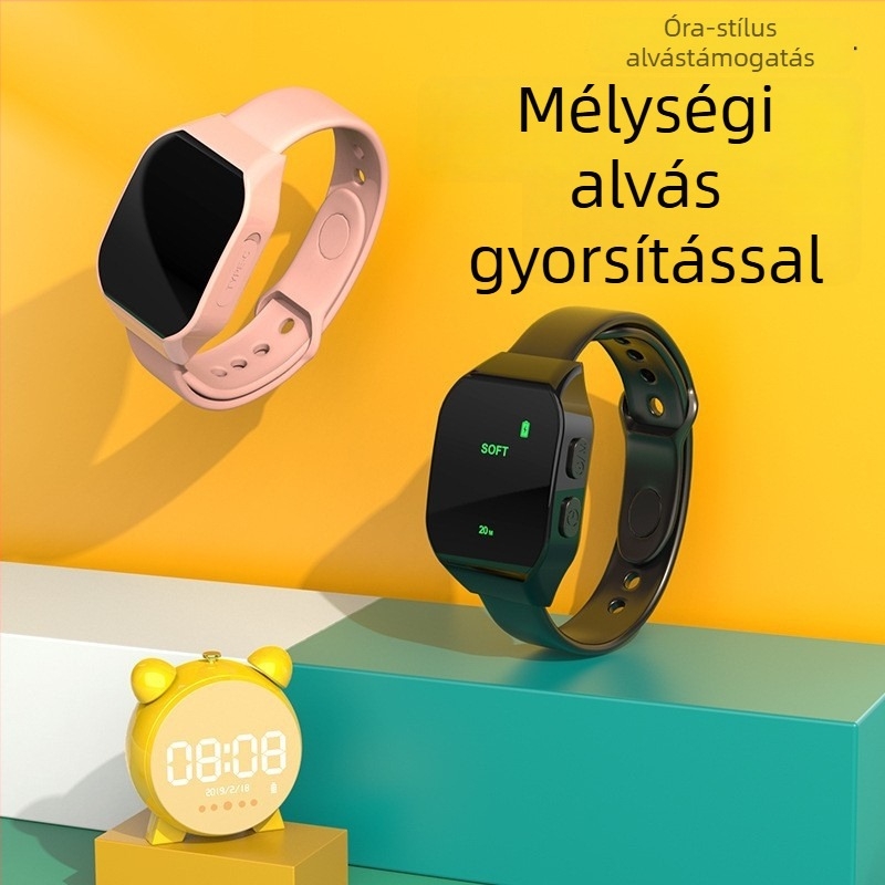 Okos mikroáramú alvássegítő karóra — Digitális kijelző, beépített akkumulátor 100–300 mAh, több mint 12 órás üzemidő, időmérő funkció