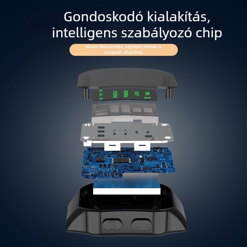 Okos mikroáramú alvássegítő karóra — Digitális kijelző, beépített akkumulátor 100–300 mAh, több mint 12 órás üzemidő, időmérő funkció