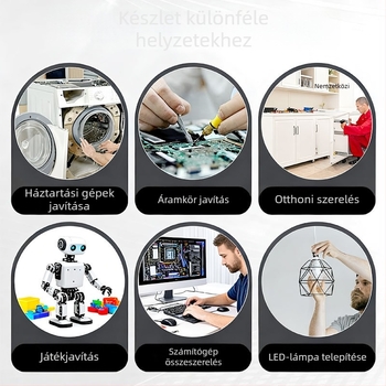 32 az 1-ben többfunkciós csavarhúzó készlet mobiltelefonhoz és számítógéphez – 45# acél, mágneses, 113 g