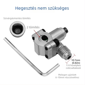 HVAC- és klímarendszer tűszelepe, BVP-31, cinkötvözet, kéziszerszámokhoz tervezve, hivatalos magánmárka