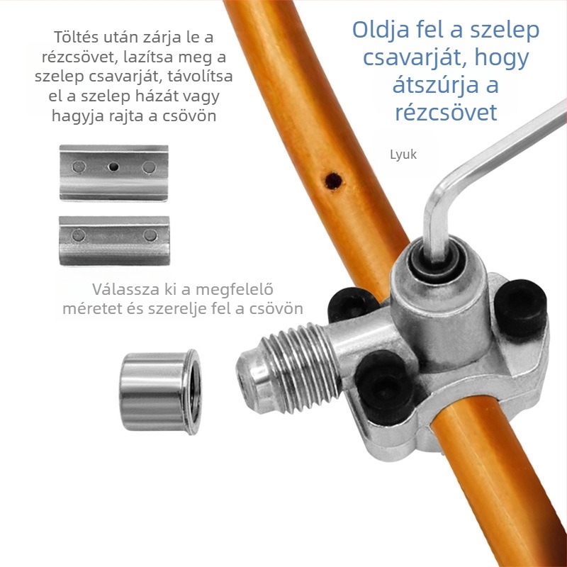 HVAC- és klímarendszer tűszelepe, BVP-31, cinkötvözet, kéziszerszámokhoz tervezve, hivatalos magánmárka