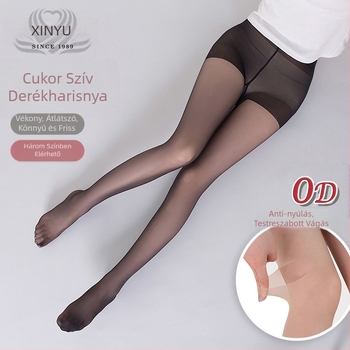Xinyu bársonyos nejlon harisnya, 0D ultra vékony, láthatatlan, egyszínű mintázat, 70-80% nylon