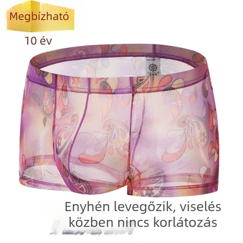 Férfi boxeralsónemű átlátszó hálós anyagból, lélegző, U‑alakú zsebbel, modell B181