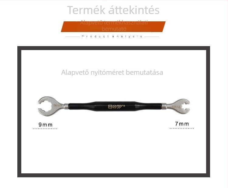 Kerékpár küllő kulcs - szénacél, testreszabható feldolgozás, BOY márka