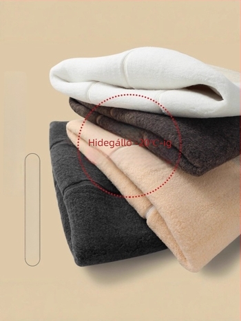 500 g combált pamut fleece-bevonatú vastag női leggings, ősz-tél viselet, magas derék, bordázott textúra, anti-pilling