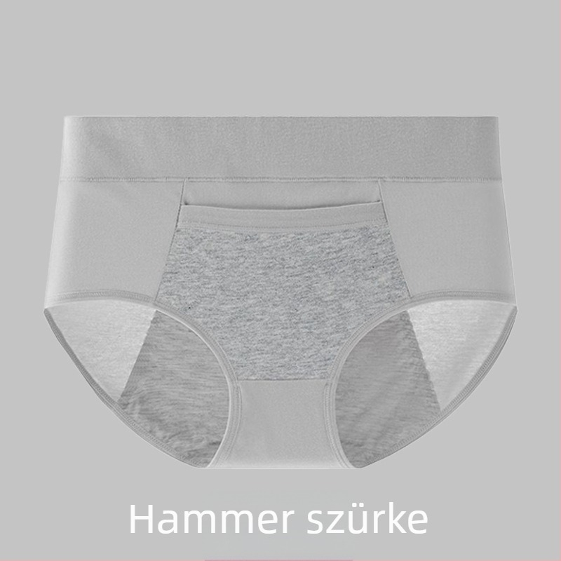 Pamutból készült menstruációs fehérnemű modalos ágyéktáji betéttel, középmagas derekú, szivárgás elleni védelem
