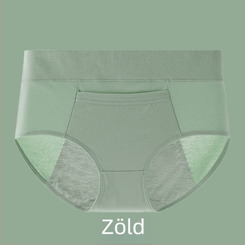 Pamutból készült menstruációs fehérnemű modalos ágyéktáji betéttel, középmagas derekú, szivárgás elleni védelem