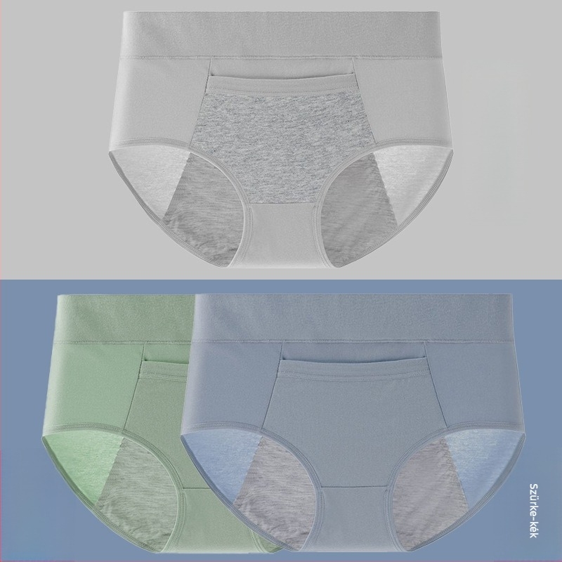 Pamutból készült menstruációs fehérnemű modalos ágyéktáji betéttel, középmagas derekú, szivárgás elleni védelem