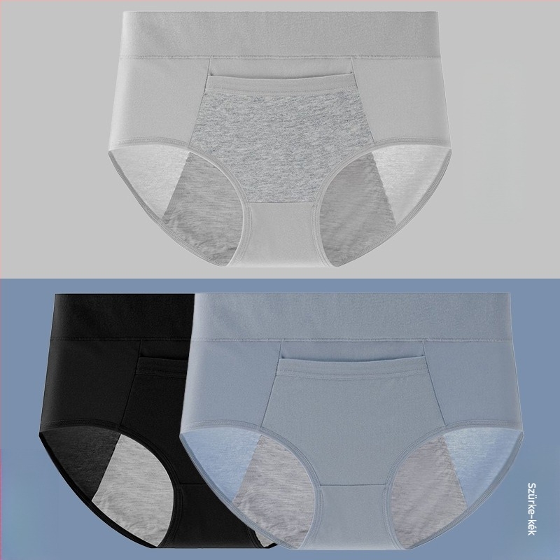 Pamutból készült menstruációs fehérnemű modalos ágyéktáji betéttel, középmagas derekú, szivárgás elleni védelem