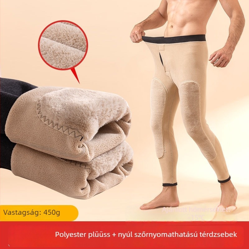 Férfi meleg nadrág fleece belsővel, térdvédővel, extra vast poliészter anyag