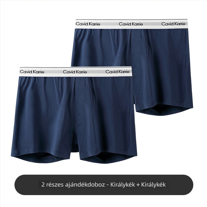 Férfi pamutszövésű boxeralsó, középmagas derekú, egyszínű, légáteresztő, antibakteriális