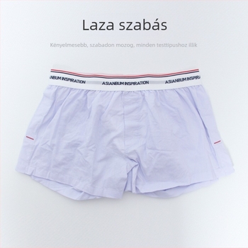 Férfi pamut középtalpas rövid boxer, légáteresztő bélés, szövött anyag, 100% pamut