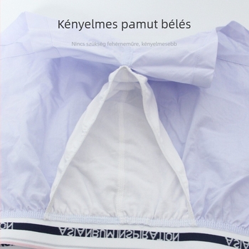 Férfi pamut középtalpas rövid boxer, légáteresztő bélés, szövött anyag, 100% pamut