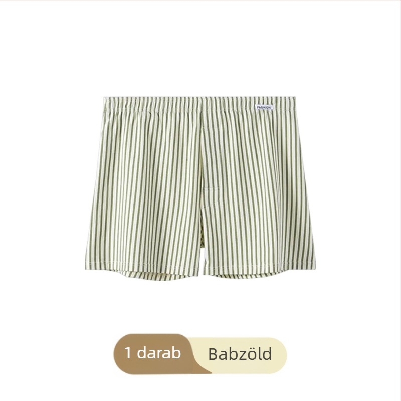 Pamut boxer alsó csíkos, laza szabású, középmagos derekú, plusz méret, légáteresztő, bőrbarát