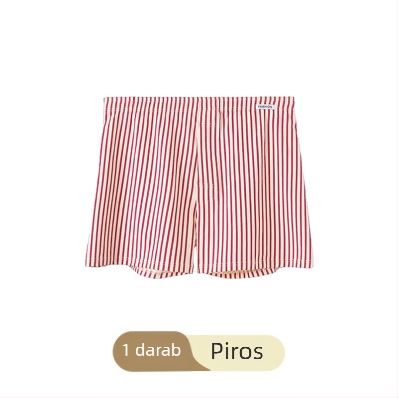 Pamut boxer alsó csíkos, laza szabású, középmagos derekú, plusz méret, légáteresztő, bőrbarát