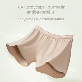 Férfi Milan pamut kötött pizsama rövidnadrág, légáteresztő, varratmentes, középső derekú, 95–100% pamut