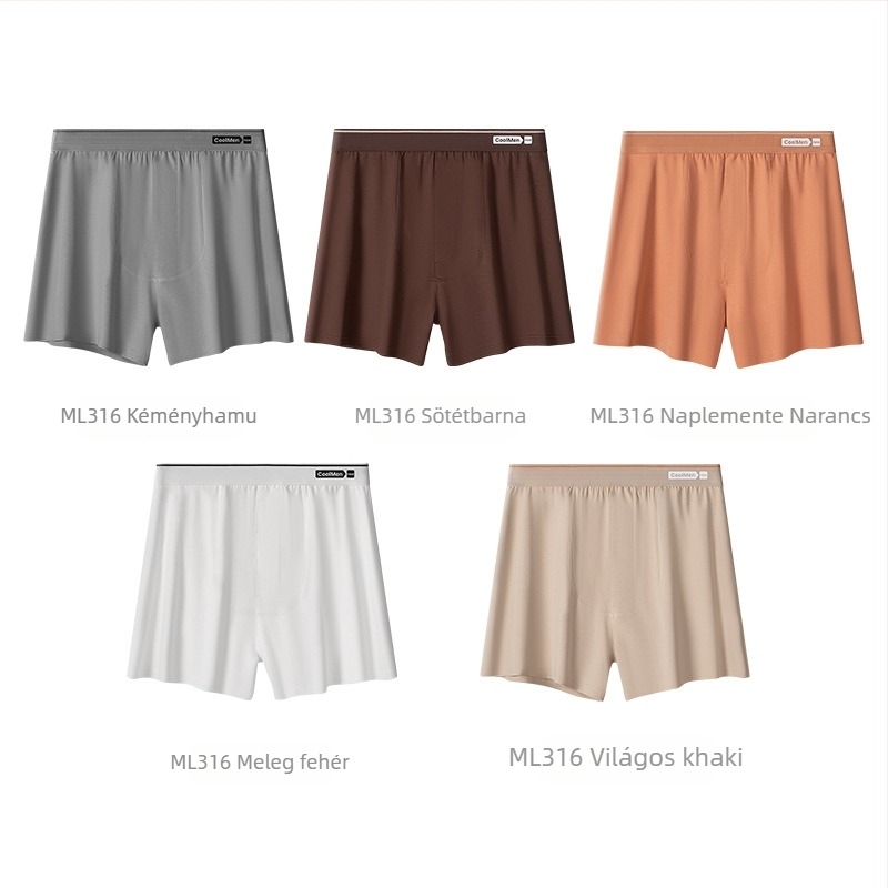 Férfi Milan pamut kötött pizsama rövidnadrág, légáteresztő, varratmentes, középső derekú, 95–100% pamut